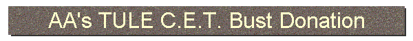 AA's TULE C.E.T. Bust Donation